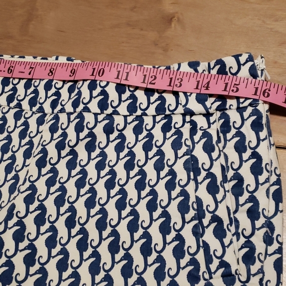 LADIES J CREW SZ 4 SEAHORSE PRINT SHORTS - Picture 7 of 13